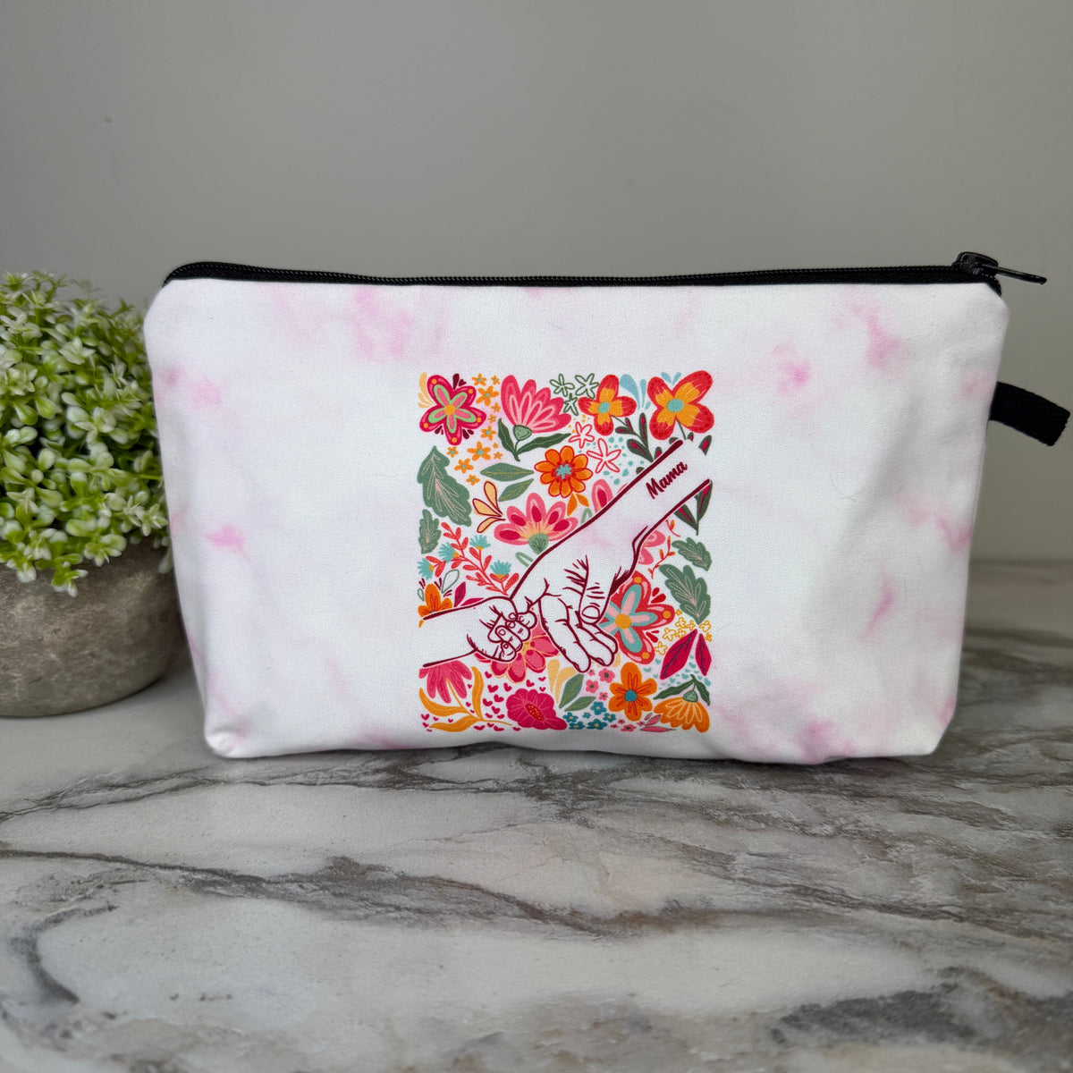 Pouch - Mom Mama Hand Floral