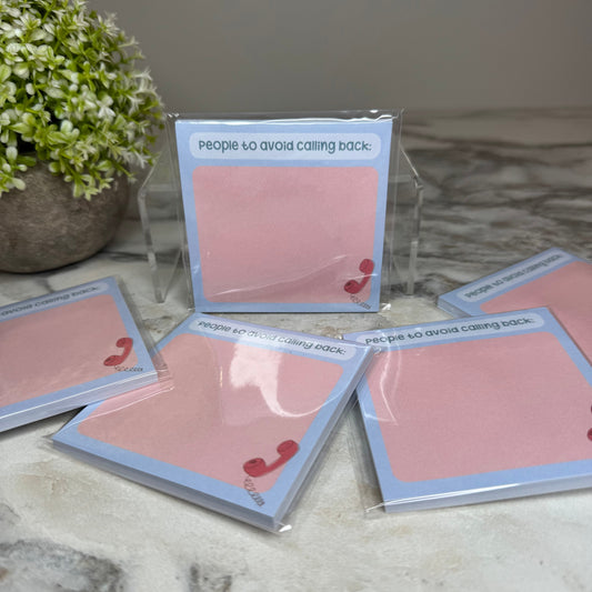 The Sticky Note Collection - People To Avoid Calling Back