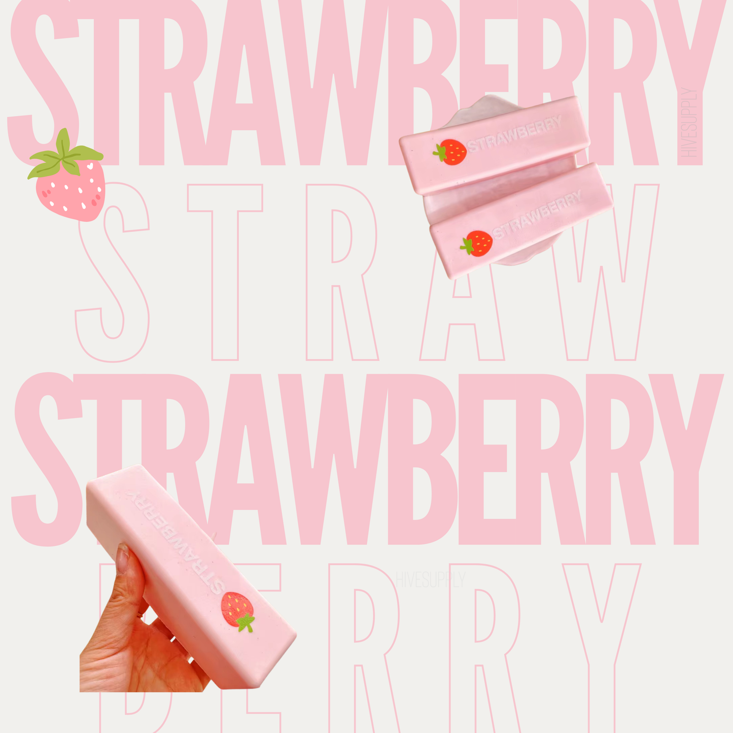 Stress Squishy Toy - Strawberry Rectangle - PREORDER