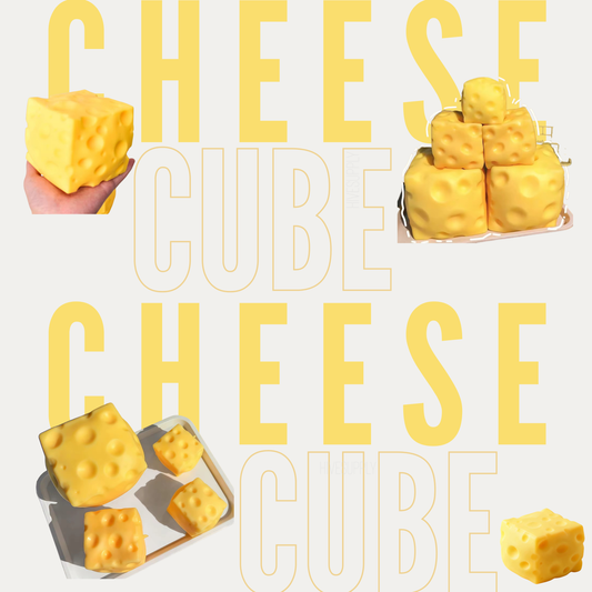 Stress Squishy Toy - Cheese Cube (3 Sizes!) - PREORDER