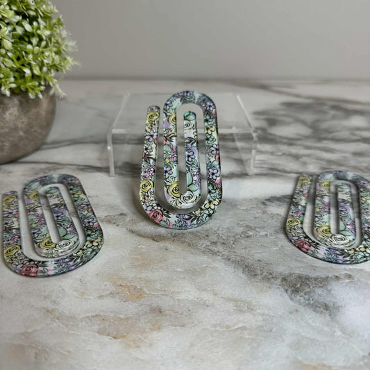 Jumbo Paperclip - Pastel Floral