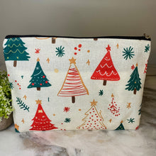 Load image into Gallery viewer, Canvas Pouch XL - Christmas Trees

