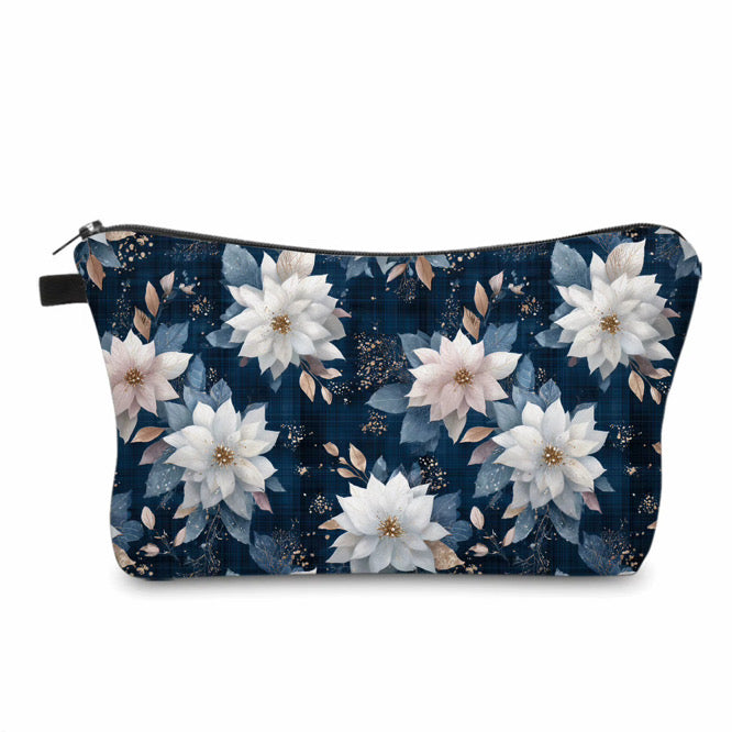 Pouch - Christmas - Blue White Floral