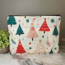 Load image into Gallery viewer, Canvas Pouch XL - Christmas Trees
