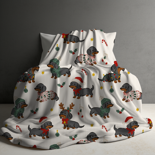 Blanket Christmas - Dog Dachshund - PREORDER