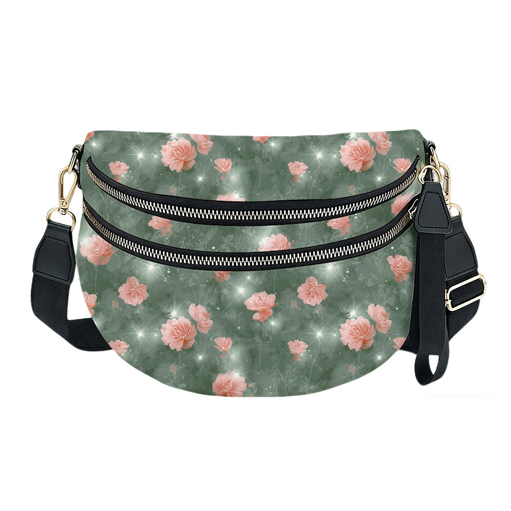 Bundled Set - Roni & Pouch - Sage Green Star Roses
