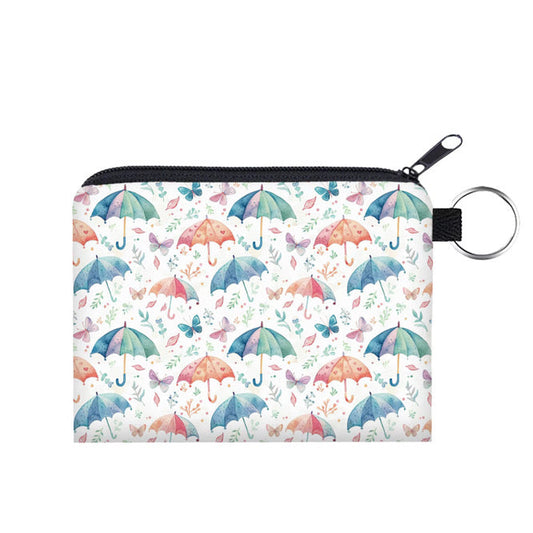 Mini Pouch - Umbrellas & Butterflies
