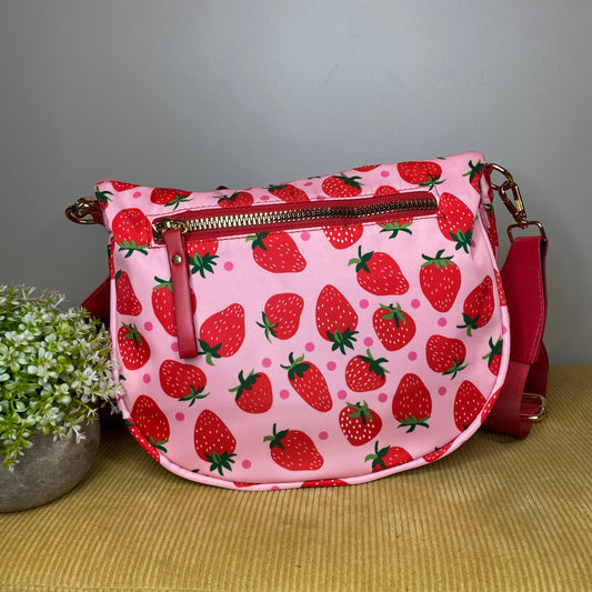 The Roni Nylon Crossbody - Strawberry