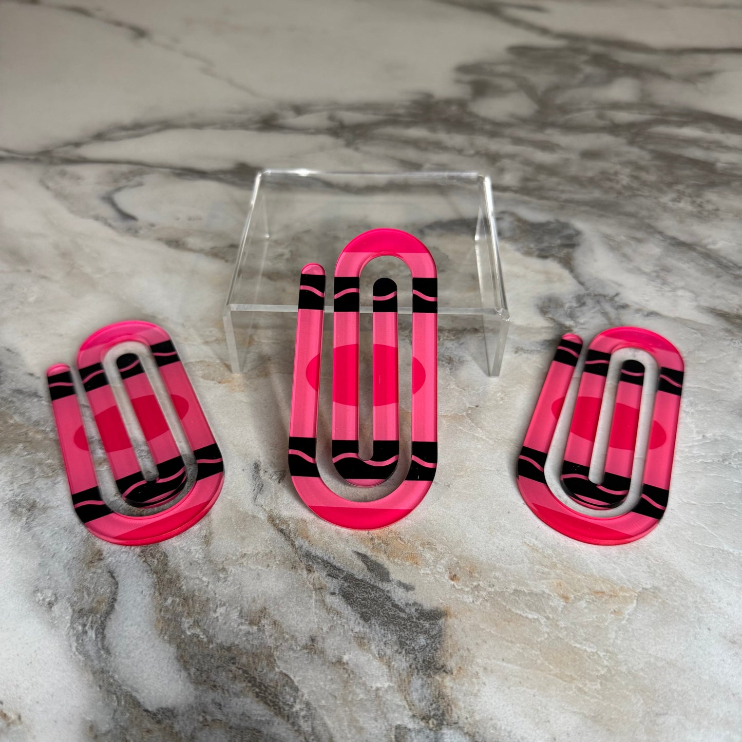 Jumbo Paperclip - Hot Pink Crayon