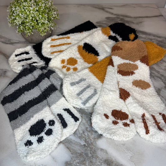 Socks - Cat Dog Paw Fuzzy