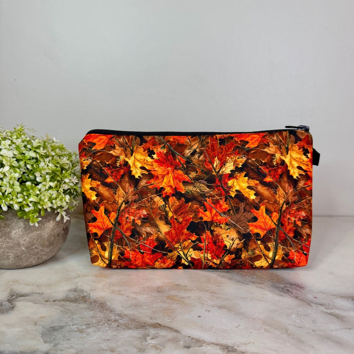 Pouch - Camo Leaves Orange