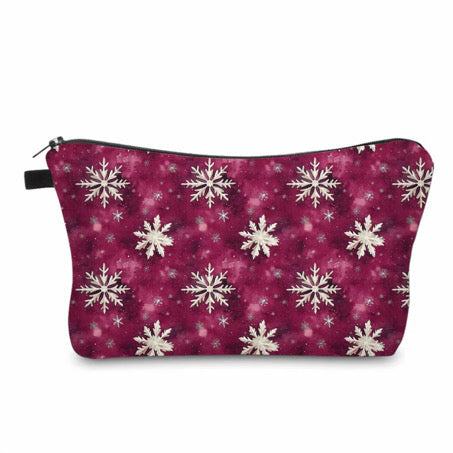 Pouch - Christmas - Snowflake Maroon