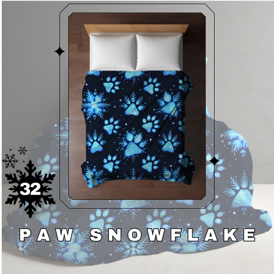 Blanket Christmas - Paw Snowflake - PREORDER