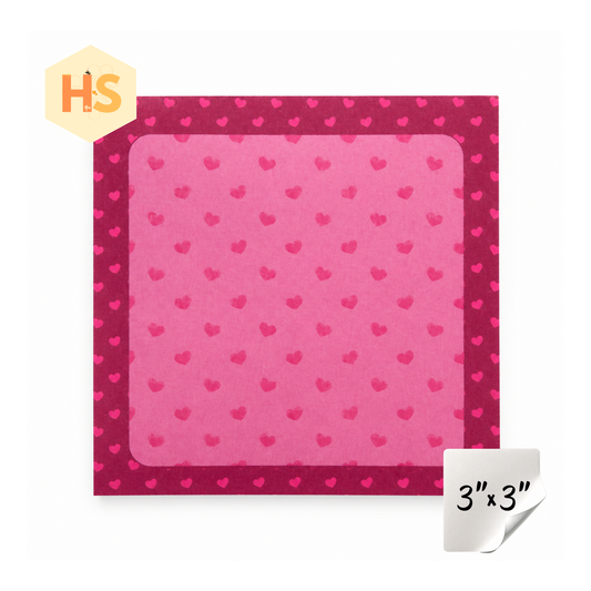 The Sticky Note Collection - Maroon Pink Hearts
