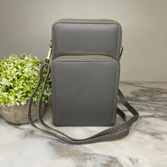 Ivy Crossbody Wallet + Purse - Grey