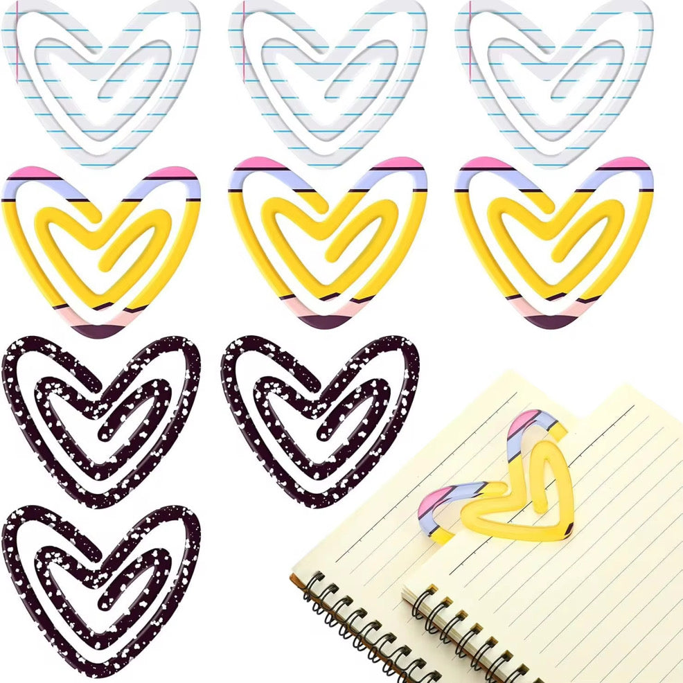 Jumbo Paperclip - Heart Composition Notebook