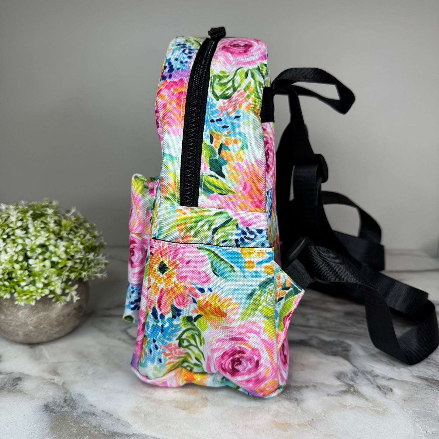 Mini Backpack - Floral Watercolors