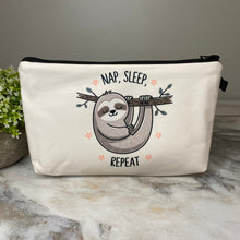Load image into Gallery viewer, Pouch - Sloth Nap Sleep Repeat
