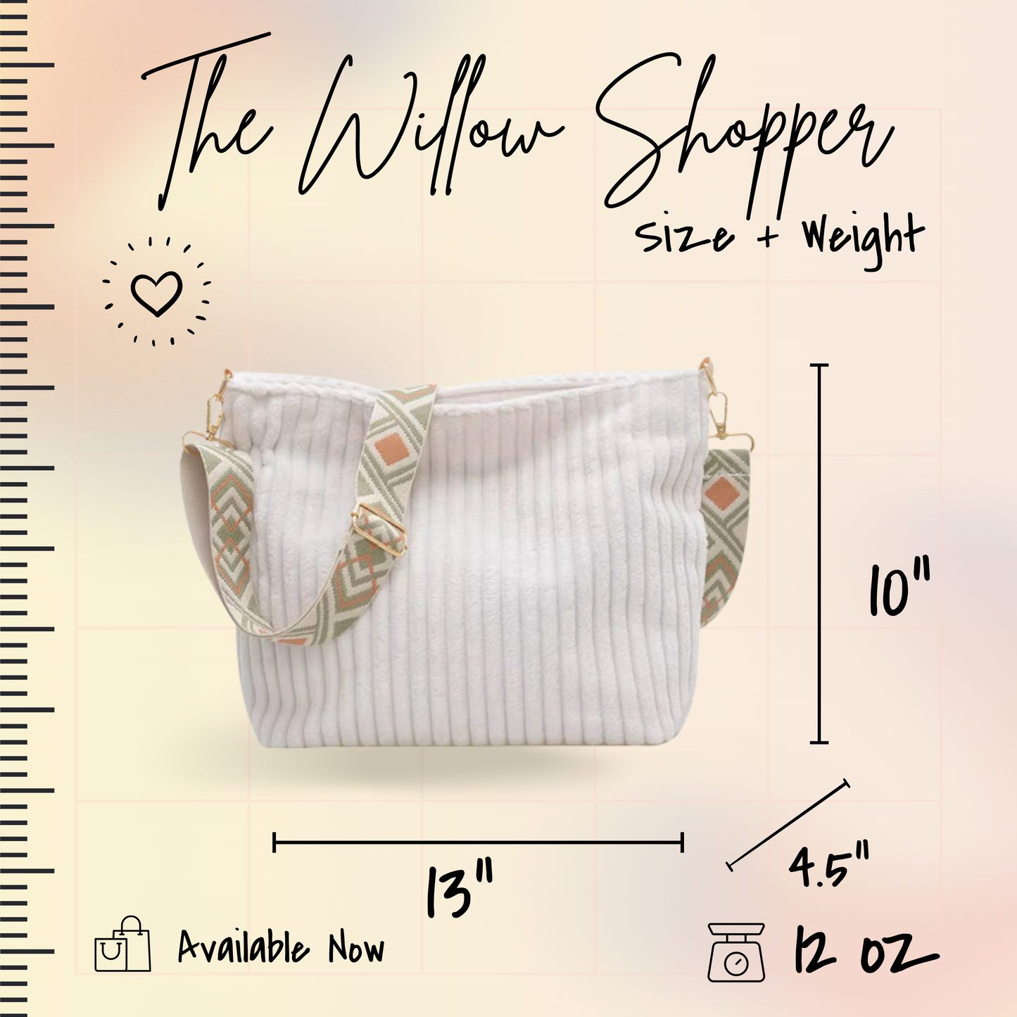 Willow - Corduroy Shopper Purse