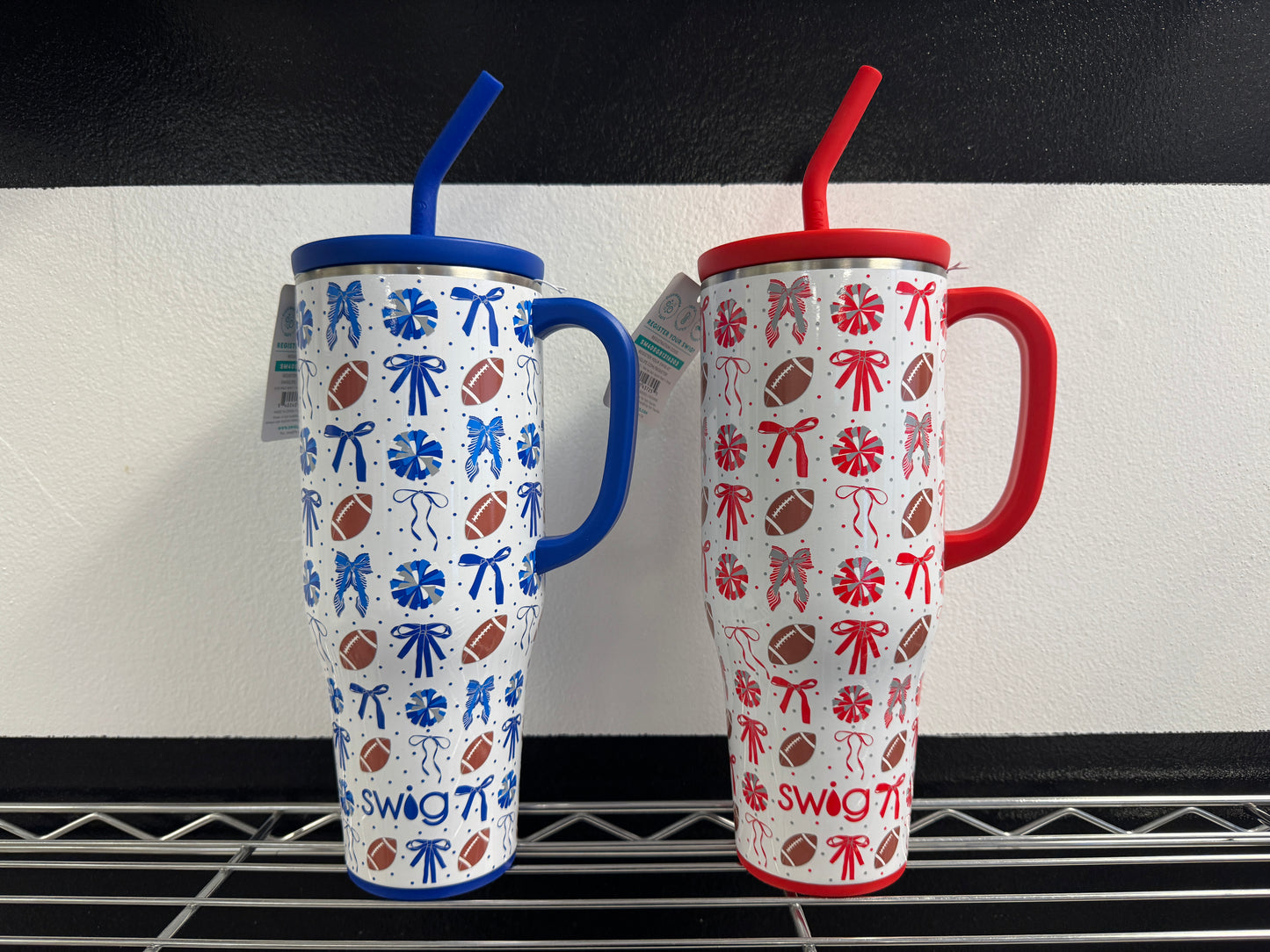 Football 40oz Swig Tumbler
