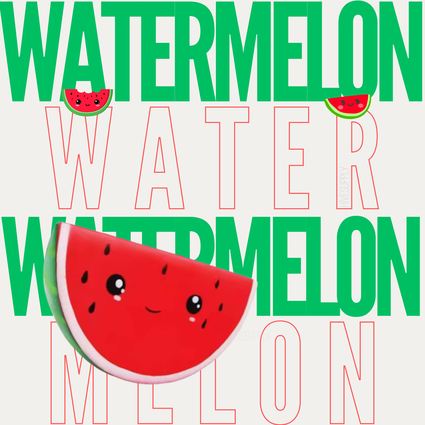 Stress Squishy Toy - Watermelon + Smile - PREORDER