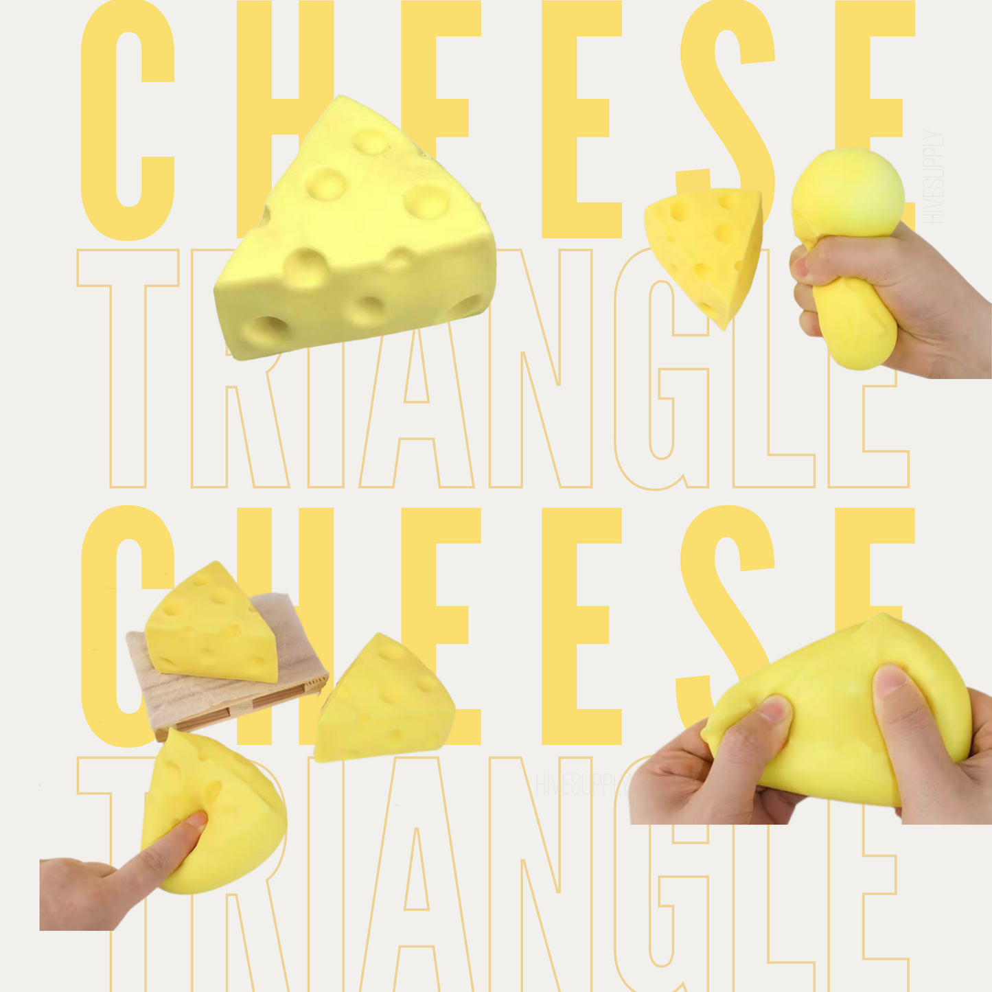 Stress Squishy Toy - Cheese Triangle - PREORDER