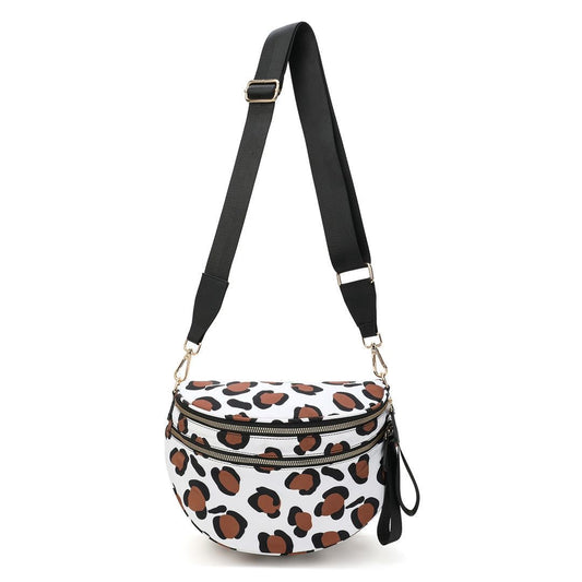 The Roni Nylon Crossbody - Brown Leopard